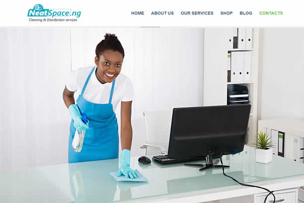 cleaning service website designer lagos